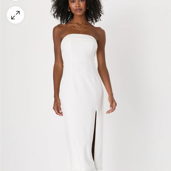 LuLus White Bridal Dress - Picture 3 of 4